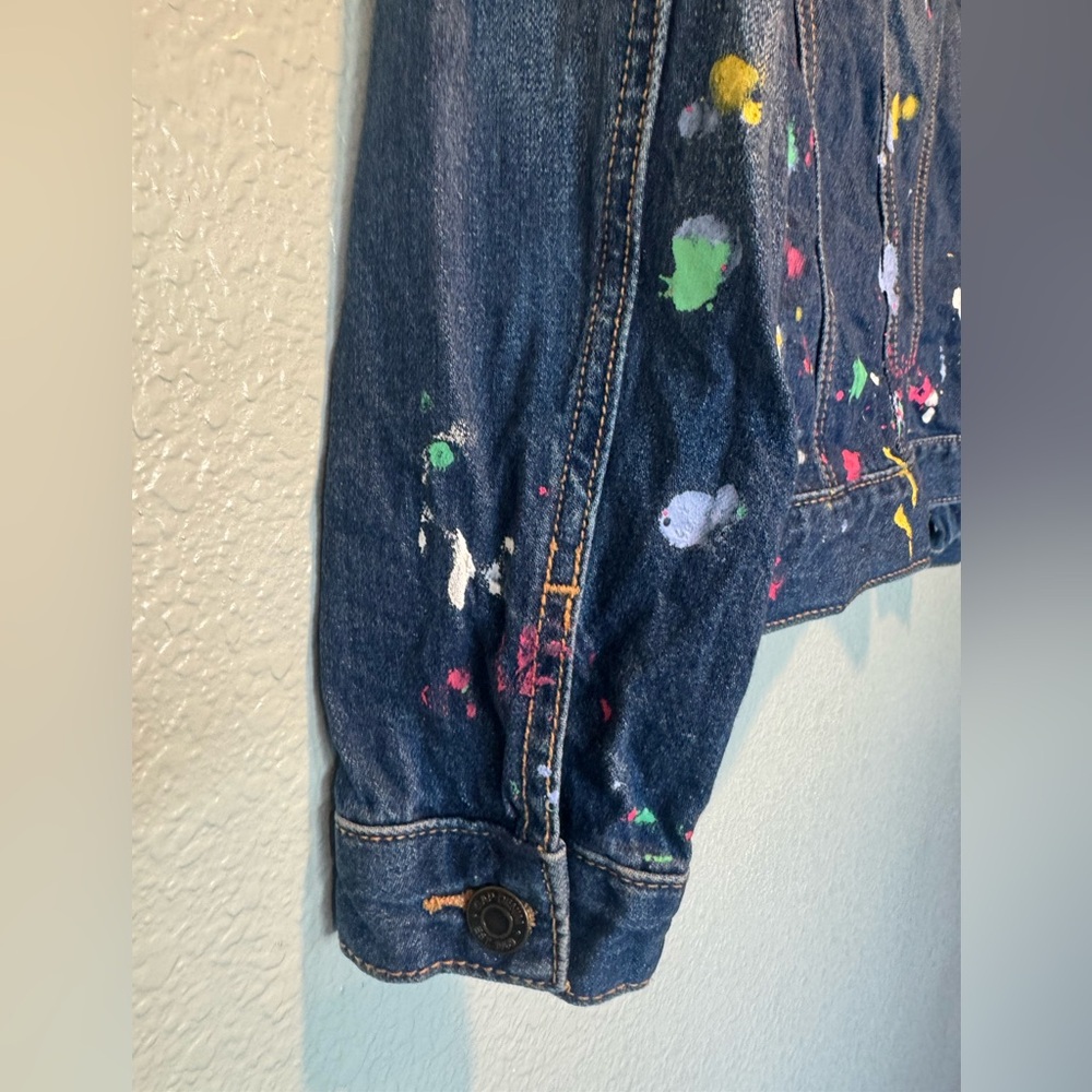 LUC Gap kids blue Jean jacket sz Large “Artist” 9-10 - Picture 10 of 10